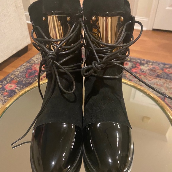 Gold Cuff Moto Booties - Picture 2 of 5